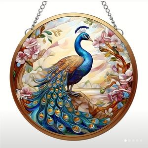 Peacock Acrylic Hanging Pendant Suncatcher Ornament